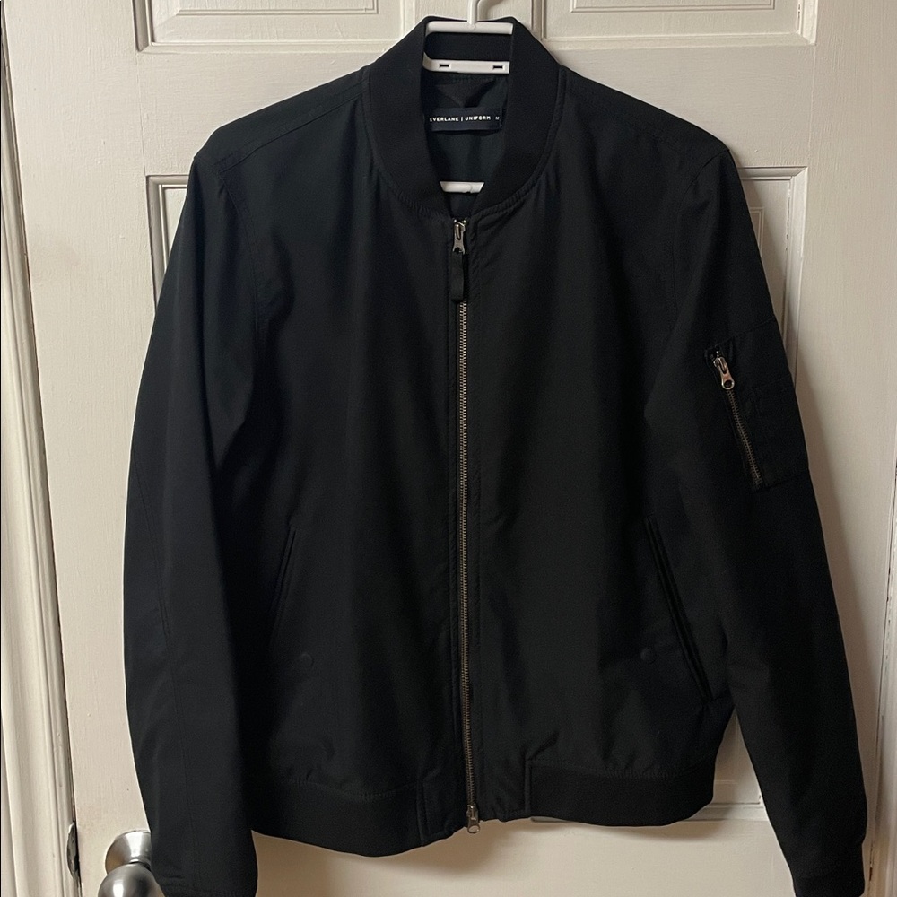 Everlane Uniform collection black bomber light fall jacket men’s size medium